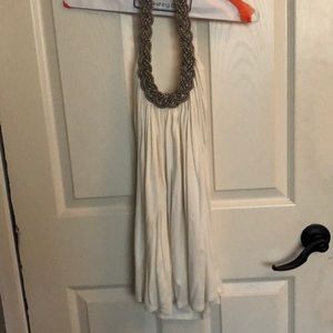 White fancy halter top